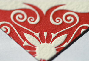 Letterpress Detail rot