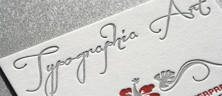 Typographia Art Letterpress Visitenkarte